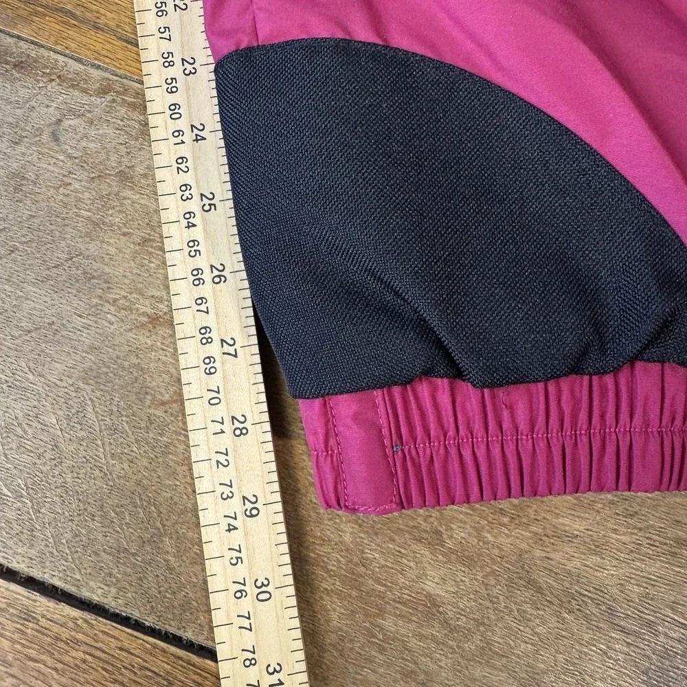 Columbia Ski Snow Pants Women XL Magenta‎ Pink Vintage Nylon Reinforced Cuffs